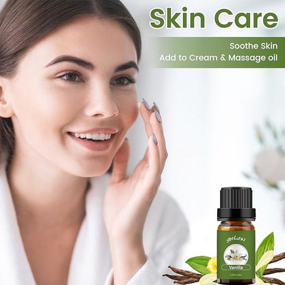 yethious 2 Pack Vanilla Essential Oil for Skin, Diffuser Organic 100% Pure Vanilla Aromatherapy Oil Vanilla Fragance Oil