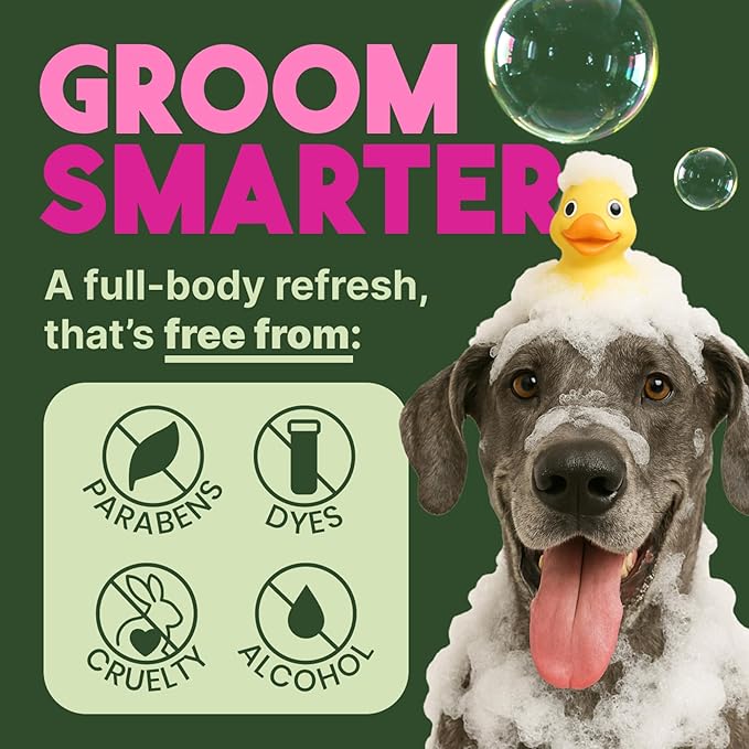 TropiClean Deodorizing Dog Shampoo for Smelly Pets, Long Lasting Odor Control, Puppy Safe, Made in the USA, Berry Scent, Cat Friendly, 20oz.