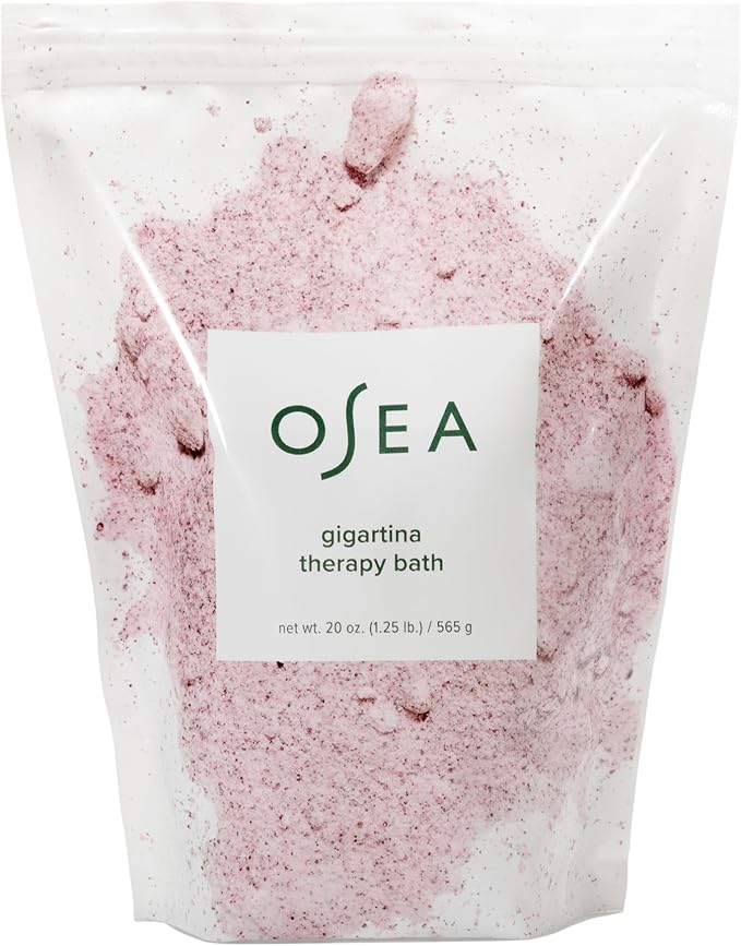 OSEA Gigartina Therapy Bath Soak 20 oz - Made with Gigartina - Luxurious Bath Salts for Women - Lavender Scented - Relaxing Bath Gifts - Moisturizing Soak for Dry Skin - Clean Beauty - Vegan