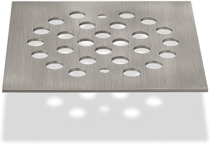 Square 4-1/4 Inch Screw-in Shower Drain Cover Replacement Square Floor Drainer Grate,Brushed Nickel,Brushed Gold,Oil Rubbed Bronze,Chrome (Antique Bronze)