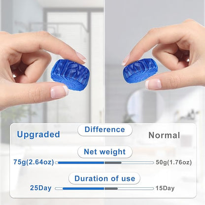 Toilet Bowl Cleaner Tablets 32 Packs-85oz, Ultra-Clean Blue Cleaners for Deodorizing & Descaling, Long-Lasting Automatic Toilet Tank Cleaners, Against Tough Stains