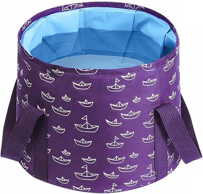 Collapsible Bucket for Soaking Feet, Purple Portable Travel Foot Bath Tub, Foot Soaking Bath Basin Portable, Foot Spa Soaking Feet Home Pedicure Basin Outdoor Camping