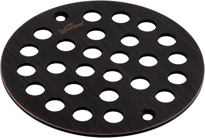4-Inch Screw-in Shower Strainer Drain Cover Replacement Floor Strainer (Oil Rubbed Bronze) (Isn't Black)