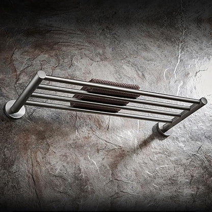30 Inch Bathroom Towel Rack, Hotel Style Towel Racks for Bathroom Wall Mounted, Modern Towel Bar Rack, 2-Tier Towel Shelves, Gray