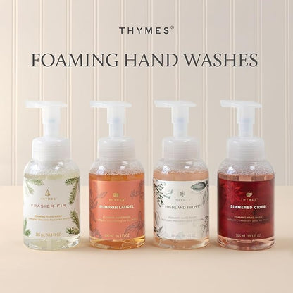 Thymes Foaming Hand Wash with Aloe & Glycerin - Foaming Hand Soap with Pump - Kitchen or Bathroom Decor - Pine Soap with Notes of Crisp Siberian Fir, Cedarwood & Sandalwood (Frasier Fir, 10.3 fl oz)