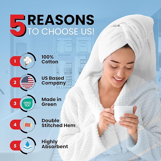 Infinitee Xclusives 100% Cotton Luxury Bath Towels Set of 2 (27x54 Inches) (Serene Teal, Bath Towels - Pack 2)