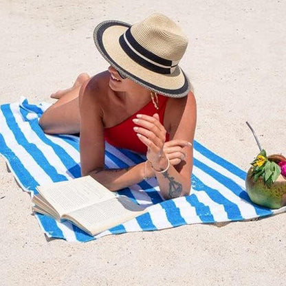 Personalized Passion Beach Towels for Adults - Custom Pool Towels with Name - Highly Absorbent Cotton - Striped Design for Women & Men - Large 70x30 Bath Sheet for Hotel, Swim & Camping - Blue