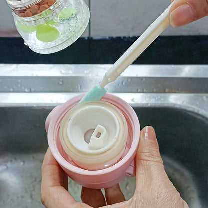 NewFeru Bottle Cap Brush Mini with Little Flat Detail Scrubbers, Tiny Crevice Split Crack Cleaner for Cleaning Groove Gap Corner of Lids, Window Door Tracks, Grout, Small Parts, and Keyboard (9)