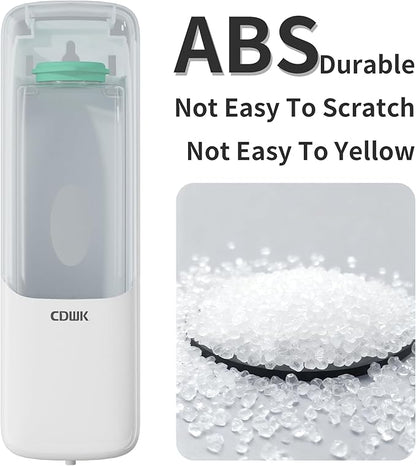 Hand Soap Dispenser Wall Mount, 10fl.oz/300ml Liquid Soap Dispenser Bathroom, Hand Sanitizer Dispenser for Kitchen White, CD-1158