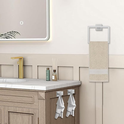 5 Piece Bathroom Towel Bar Set - SUS304 Stainless Steel Bath Towel Holder, 15.7 Inch Towel Racks for Bathroom Wall Mounted, Bathroom Hardware Accessories Set - Brushed Nickel