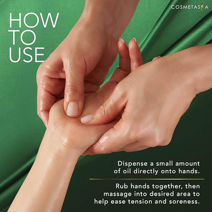 Cosmetasa Sore Muscle Massage Oil - 8.8 oz, Soothes Muscle and Joint with Arnica Extract, Peppermint, Chamomile, and Lavender Oil (8.8 oz, Sore Muscle)