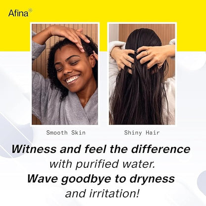 Afina Filtered Shower Head, Shower Filter for Hard Water | Improves Skin & Hair by Removing Chlorine & Toxic Chemicals from Hard Water (1.8 Gallon Per Minute California, Matte Black)