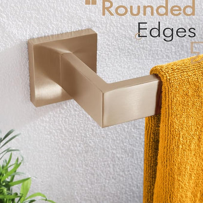 KOKOSIRI 20-Inch Towel Holder for Bathroom Kitchen Towel Bars Wall Mount SUS304 Stainless Steel Towel Rack, Champagne Bronze B4003CPG-L20