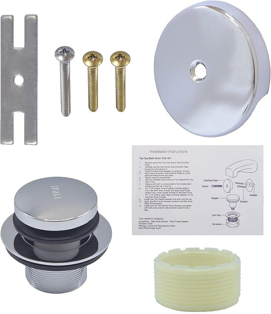 Tip-Toe Bath Drain Trim Kit (Chrome)