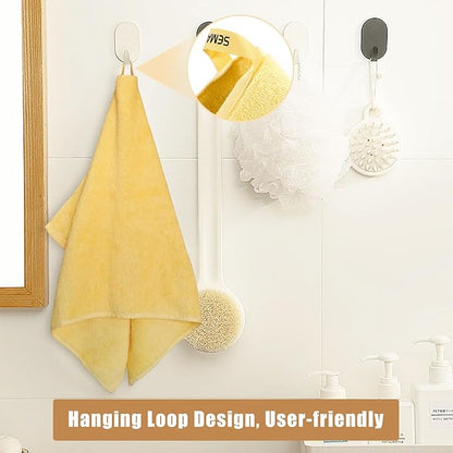 SEMAXE Hand Towel for Bathroom, 100% Combed Cotton Towel with Hanging Loop, Hotel Quality Absorbent Towel, Solid Colored Simple Style, 1 Pc Yellow Hand Towel, 550 GSM, 27" L x 16" W