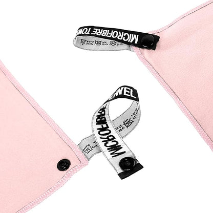 Microfiber Travel Towel, Soft Lightweight Quick Dry Towel, Super Absorbent Compact Travel & Sports & Beach Towels for Camping, Backpack, Gym, Swimming, Yoga, Hiking (M:20"×40" -Pink)