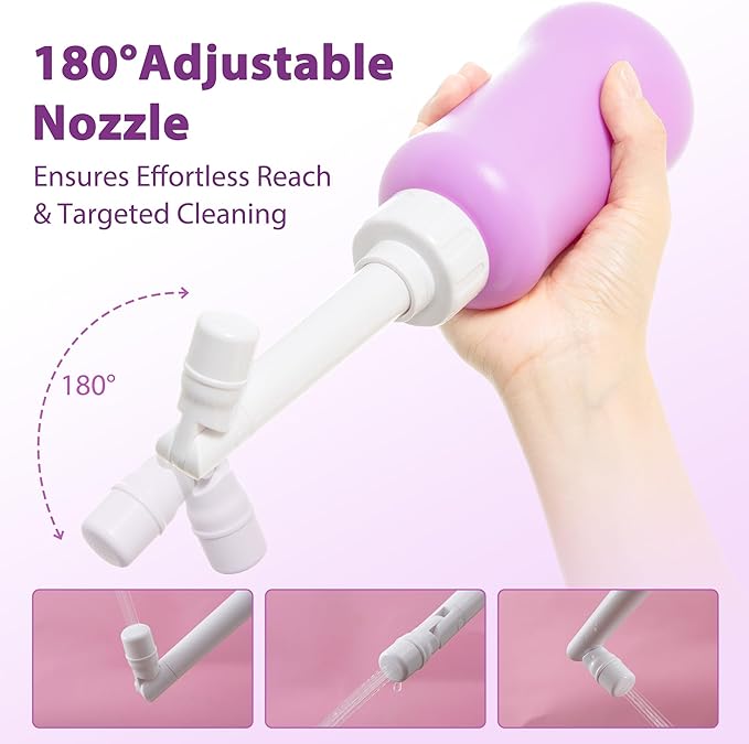 Peri Bottle Sitz Bath Salts Set - New Portable Bidet and Sitz Bath Soak for Postpartum Care, Hemorrhoid Treatment Comfort Relief Faster Recovery