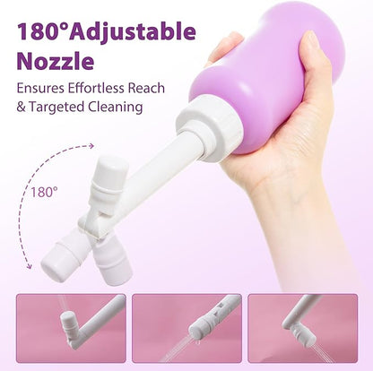 Peri Bottle Sitz Bath Salts Set - New Portable Bidet and Sitz Bath Soak for Postpartum Care, Hemorrhoid Treatment Comfort Relief Faster Recovery