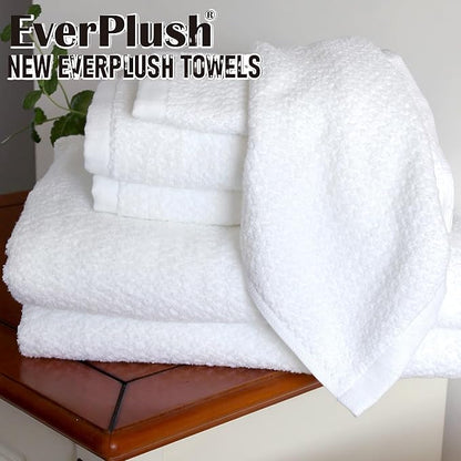Minor Flaws - Everplush Diamond Jacquard 6 Pieces Bath Towel Set, Luxury Super Soft Oversized everplush Towels, Highly Absorbent everplush Diamond Jacquard Quick Dry Bath Towel for Bathroom White
