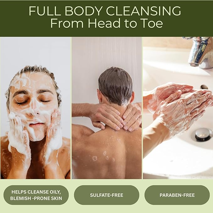 Romancy Tea Tree Antifungal Soap Bar for Face & Body, Antifungal & Antibacterial Cleansing Bars, Helps Control Body Odor, For Acne-Prone & Itchy Skin, Gift Ready, 2-Pack Christmas Gift