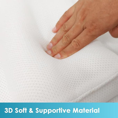 AEROiVi Full Body Bath Pillow with Lumbar Pillow Bathtub Cushion with 14 Suction Cups 3D Air Mesh Fit Any Tub Luxury Bathroom Accessories