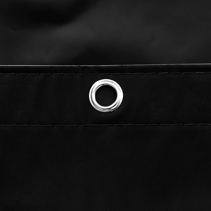 Barossa Design 54W x 78H Stall Shower Curtain Liner Black - Waterproof Lightweight PEVA Plastic Shower Liner with 3 Magnets & Metal Grommets - Black