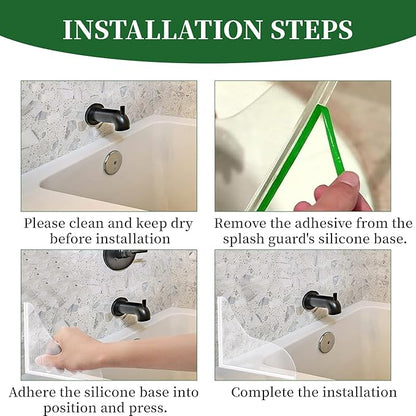 braxan 2 Pcs Splash Guard for Bathtub and Shower, Waterproof Shower Corner Guard to Keep Water in Shower, Easy Installation Bathtub Splash Guard for Bathroom Accessories
