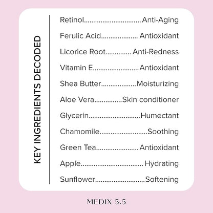 MEDIX Fragrance Free Firming Retinol Body Lotion + Collagen Peptides Cream 2pc Skincare Set | Crepey Skin Treatment | Anti Aging Body Cream & Face Moisturizer For Crepe Skin, Cellulite, & Wrinkles