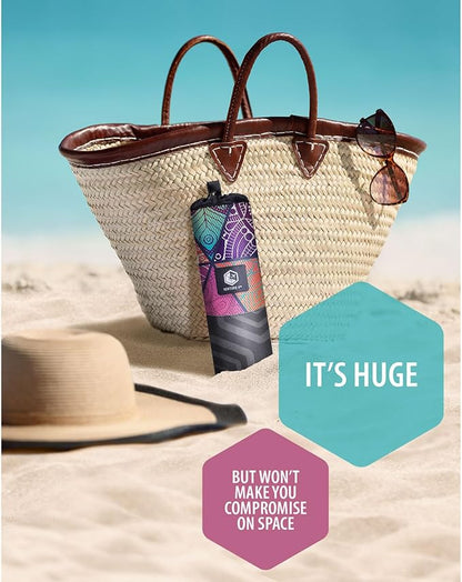 VENTURE 4TH Microfiber Beach Towel: Quick-Dry, Compact, Sand-Free, Absorbent, Sandproof and Lightweight - Perfect for Camping, Beach, and Roadtrips (Bohemian Summer Design | 35x78 inches)