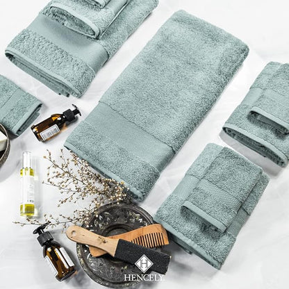 Hencely Bath Sheet Set of 2 - (35x64 Inches) - Luxury Extra Large Oversized Towels, 100% Cotton - Quick Dry, Highly Absorbent, Super Soft - Spa, Hotel, Bathroom - (Bath Sheets 2 Pack, Dark Green)