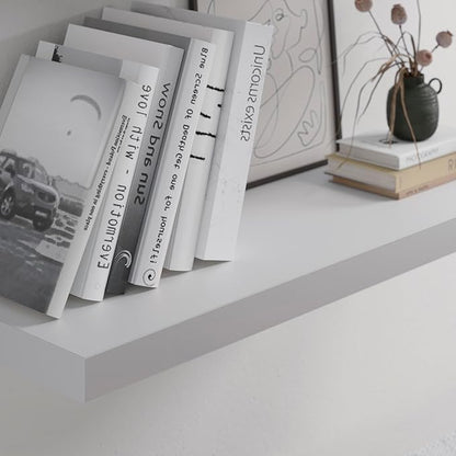 Floating Shelf, Set of 3 Wall Shelf, 30 in W x 12.75 in D x 2 in H Wooden Floating Wall Shelf with Invisible Brackets for Living Room/Bedroom/Bathroom/Kitchen Storage and Decor, White