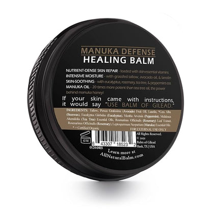 BALM OF GILEAD Tea Tree Balm - 2 fl oz Foot Cream with Tea Tree and Manuka Oil - Intensive Moisture for Itchy Feet, Eczema, Rashes & Dry Skin - Pure Balm That Softens Skin Irritations