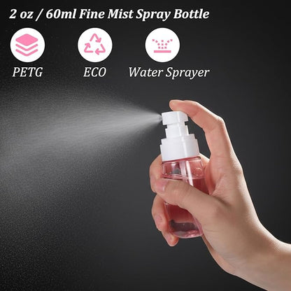 6 Pcs Travel and Empty Fine Mist Spray Bottle Foam Pump Bottle Small Size Mousse Foaming Soap Dispenser Clear Plastic Refillable Containers for Face Wash Lash Cleanser Shampoo Skin Care Liquid