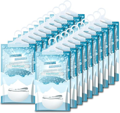 Moisture Absorbers Packets - Hanging Moisture Absorbers Dehumidifier Bags for Closet Bathroom Kitchen, Fragrance Free Humidity Absorber Packs, Removes Moisture & Odors, 20 Pack