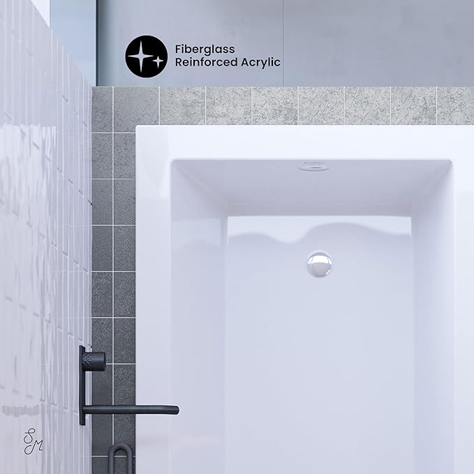 Swiss Madison Voltaire 54" x 30" Reversible Drain Drop-In Bathtub