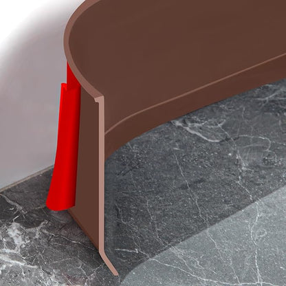 Flexible Baseboard Molding Trim 4 Inch Self-Adhesive Vinyl Wall Base Peel and Stick Cove Base Rubber Wall Baseboard Moulding Trim (40Ft, Brown)