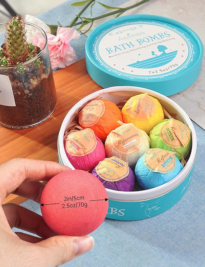 Aofmee Bath Bombs, 14 Bath Bombs for Women, Handmade Bathbombs for Kids Girls, Mothers Day Gifts for Mom, Spa Relaxation Gift for Her, Birthday Valentines Christmas Gifts for Women Who Have Everything