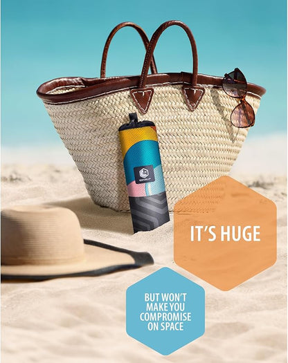 VENTURE 4TH Microfiber Beach Towel: Quick-Dry, Compact, Sand-Free, Absorbent, Sandproof and Lightweight - Perfect for Camping, Beach, and Roadtrips (Sky's The Limit Design | 35x78 inches)