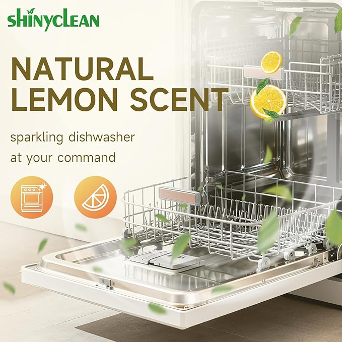 Heavy Duty Dishwasher Cleaning Tablets | Natural Dishwasher Cleaner and Deodorizer | Helps Remove Limescale, Hard Water & Odor | Septic Safe, 12 Pack - 1 Year Supply