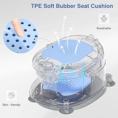 Baby Bath Seat for Babies 5 Months & Up - Non-Slip Bath Seat for Sitting Up, Soft Cushion & Compact Design, Toddler Bathtub Seat