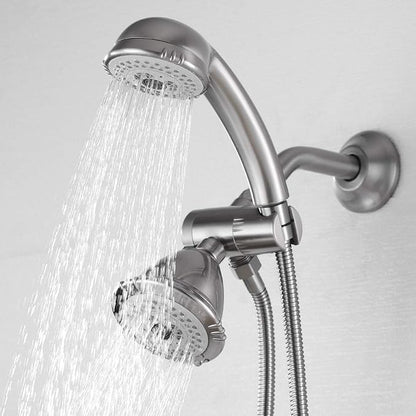 BESTILL Wall Mounted 6 Inch Shower Head Arm, Shower Arm and Flange Included, Brushed Nickel