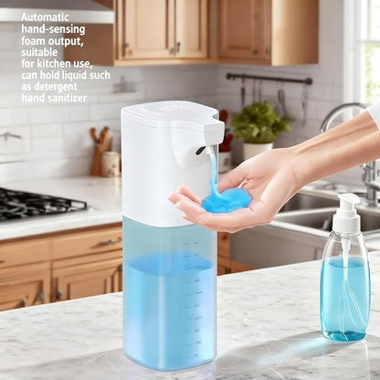 Automatic Foaming Soap Dispenser,Touchless Foam Soap Dispenser 4-Level Adjustable Electric,Auto Bathroom Kitchen Hand Soap Dispenser,18.6oz/550ml,Wall Mounted,Rechargeable