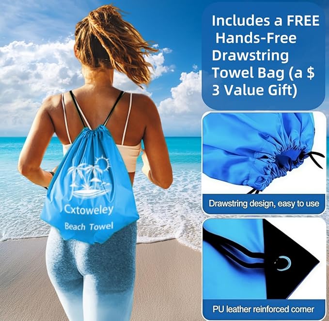 Microfiber Extra Large, Oversized Blue White Striped Beach Towels (70''x35''), Soft&Lightweight 2 Pack XL Quick Dry Cute Dolphin Towel for Adults & Women，Sand Free for Pool,Spa,Swim,Travel