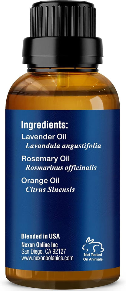 Zen Sleep Essential Oil Blend 30 ml - Lavender & Rosemary Relaxing Oil for Diffusers & Humidifiers - Calming Aromatherapy for Peaceful Sleep - Nexon Botanics