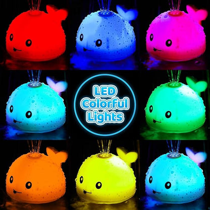 Baby Bath Toys for Kids Ages 1-3 & Babies 6-12 Months, Light Up Whale Sprinkler Water Toys for Infant Toddlers 1 2 3 Year Old Boys Girls Christmas Stocking Stuffers Birthday Gifts Newborn Essentials