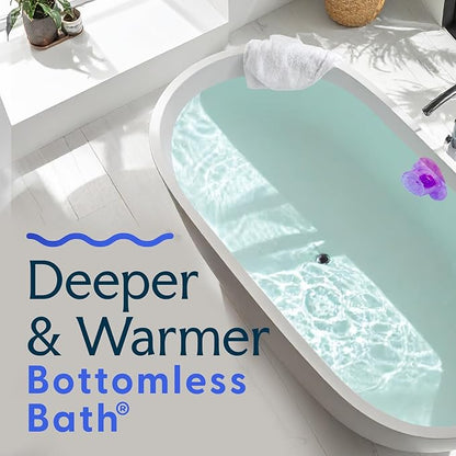 SlipX Solutions Bottomless Bath | Overflow Drain Cover for Tub | Best Gifts for Mom, Spa & Bath Accessories | Drain Block, Water Stopper Plug | Bath Essentials for Women | 4" Diameter, Pink