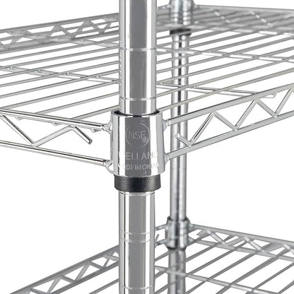 8 Tier Storage Racks Shelving, Heavy Steel Pantry Shelves, Adjustable Wire Shelving Rack, Suitable for Garage, Kitchen, Bathroom, Office, 24" W x 14" D x 71" H, Chrome