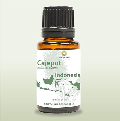 Cajeput Essential Oil (15ml) - Direct from Central Java, Indonesia - Essential Oils for Diffusers Aromatherapy; Essential Oils for Body; Massage Oils | 100% Pure Therapeutic Grade