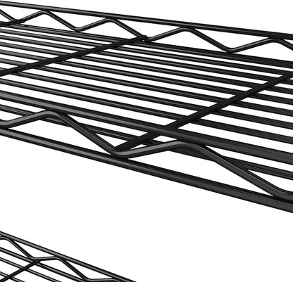 HOMEFORT 6-Tier Wire Shelving, 6 Shelves Unit Metal Storage Rack, Durable Organizer, Perfect for Pantry Closet Kitchen Laundry Organization (Black)