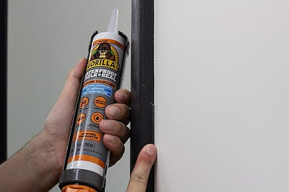 Gorilla Waterproof Caulk & Seal Silicone Sealant, 10Oz Cartridge (Pack of 2) - Clear Caulking Sealant for Kitchen, Window, Bath, Marine, Door and More